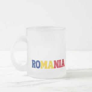 Caneca De Café Vidro Jateado Simples Moderno Roupa de Bandeira Nacional da Romê