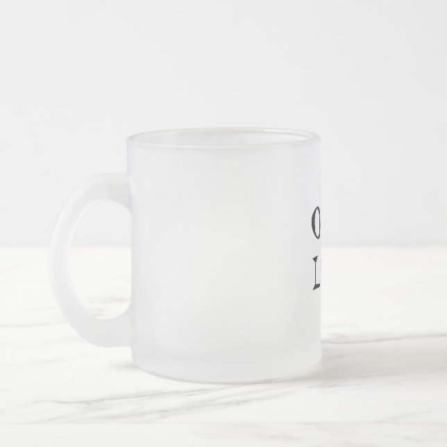Caneca De Café Vidro Jateado Simples obrigado elegante seu elegante personaliza (Esquerda)