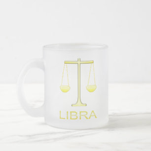 Caneca De Café Vidro Jateado Sinal de estrela do Ouro Libra Escala