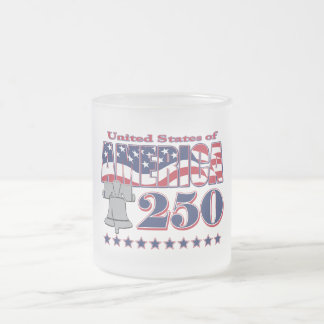 Caneca De Café Vidro Jateado Sino da Liberdade do 250º aniversário da América