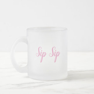 Caneca De Café Vidro Jateado Sip Sip Mug (A Coleção De Chás)