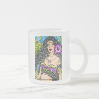 Caneca De Café Vidro Jateado Sirene Seagreen