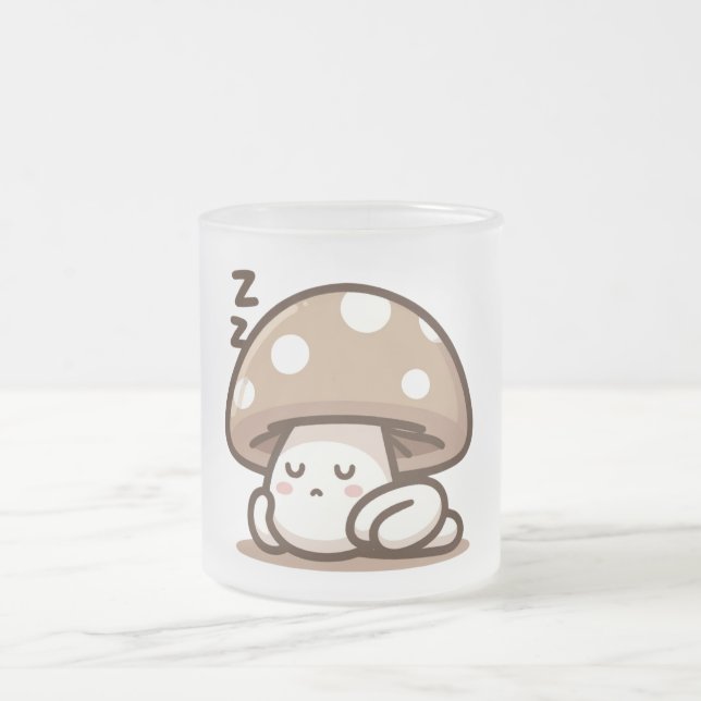 Caneca De Café Vidro Jateado Sleepy Mushroom (Centro)