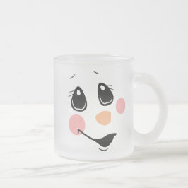 Caneca De Café Vidro Jateado Snow Man Mug