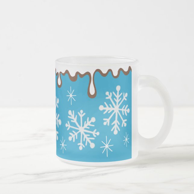 Caneca De Café Vidro Jateado Snowflake Mug (Direita)