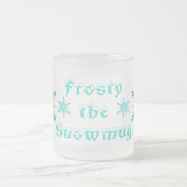 Caneca De Café Vidro Jateado Snowmug congelou inverno bonito