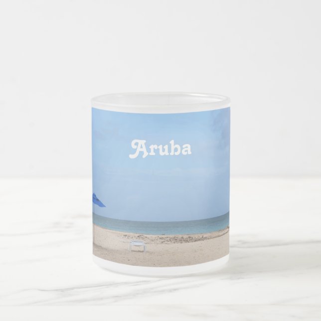 Caneca De Café Vidro Jateado Solidão de Aruba (Centro)