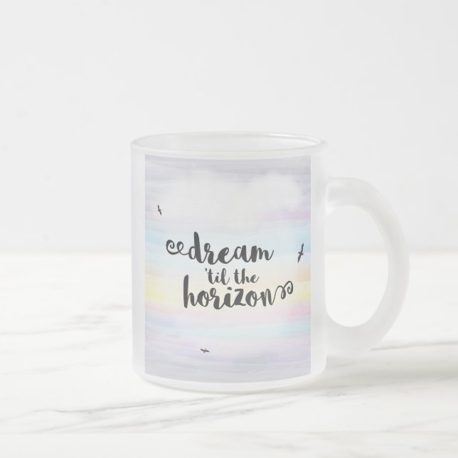 Caneca De Café Vidro Jateado Sonho até o Horizonte (Direita)
