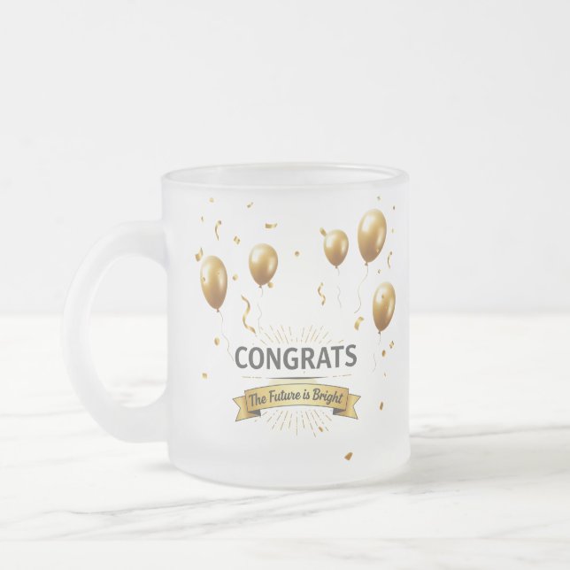 Caneca De Café Vidro Jateado Sonhos Celestiais - Mug de Graduação de Foscos (10 (Esquerda)