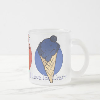 Caneca De Café Vidro Jateado Sorvete Flavors Mug