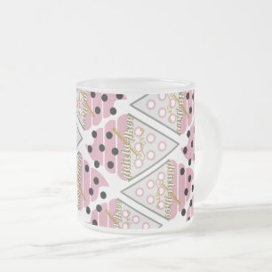 Caneca De Café Vidro Jateado Sorvete irresistível borrifa Vanilla Mug