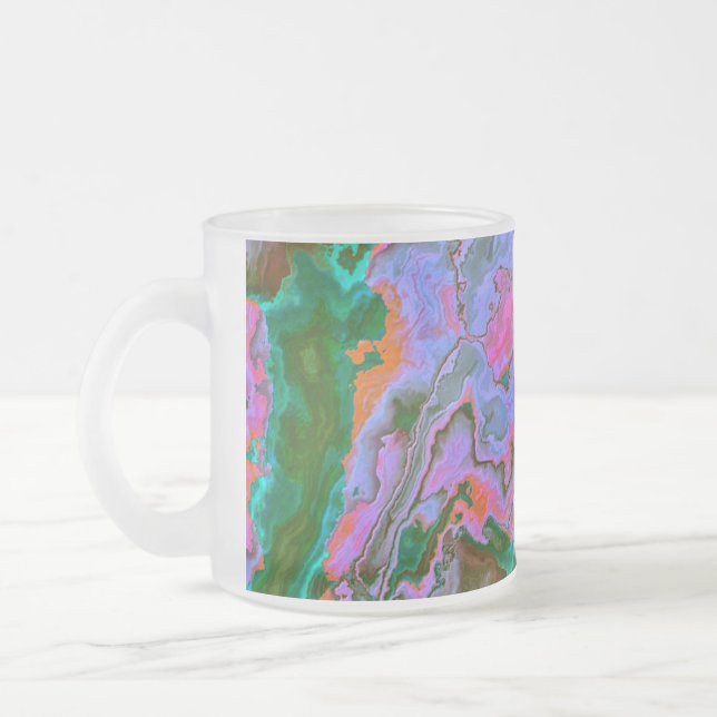 Caneca De Café Vidro Jateado Sour Marble (Esquerda)