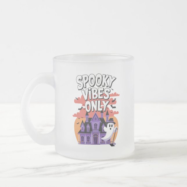 Caneca De Café Vidro Jateado Spooky Season Quotes (Esquerda)