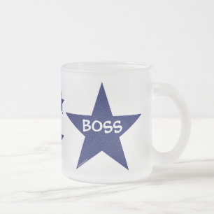 Caneca De Café Vidro Jateado Star Boss Mug
