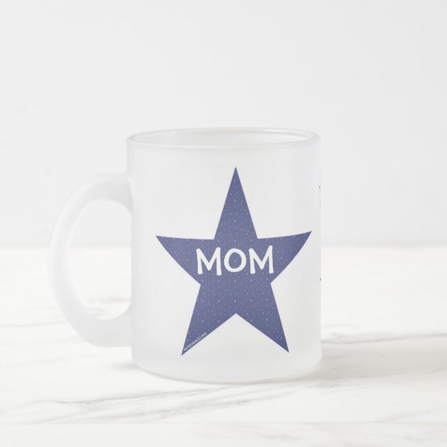 Caneca De Café Vidro Jateado Star Mãe Mug (Esquerda)