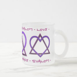 Caneca De Café Vidro Jateado Star of David's Love v2