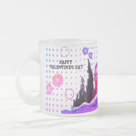 Caneca De Café Vidro Jateado STARRY NIGHT editable fluorescent valentine violet