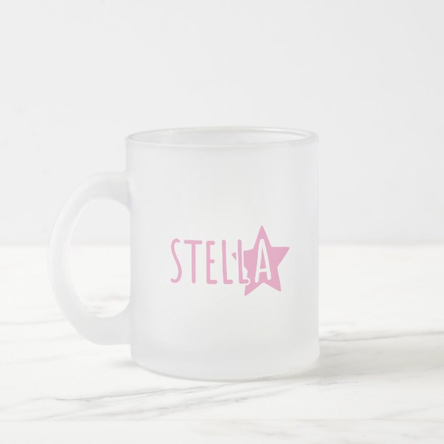 Caneca De Café Vidro Jateado Stella (Esquerda)