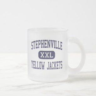 Caneca De Café Vidro Jateado Stephenville - jaquetas amarelas - Stephenville