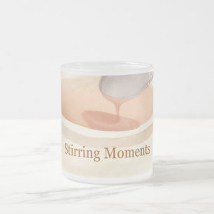 Caneca De Café Vidro Jateado Stirring Momentos Mug Presente de café ASMR Re