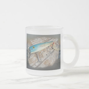 Caneca De Café Vidro Jateado Streamliner Saltwater Vintage Lure do boné n Bill