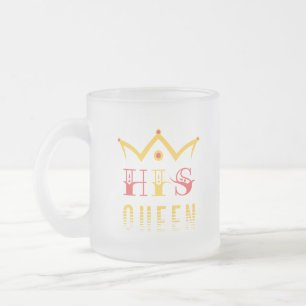 Caneca De Café Vidro Jateado Sua Rainha