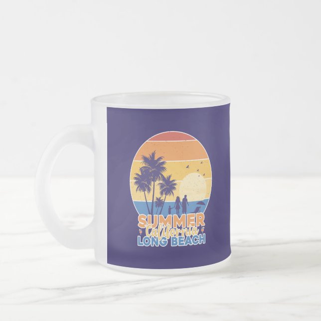 Caneca De Café Vidro Jateado Summer California Long Beach-66594 (Esquerda)