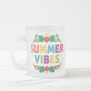 Caneca De Café Vidro Jateado Summer Vibes Floral Design- 54504 Hoodie