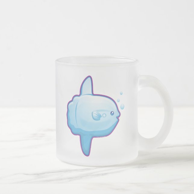 Caneca De Café Vidro Jateado Sunfish bonito (Direita)