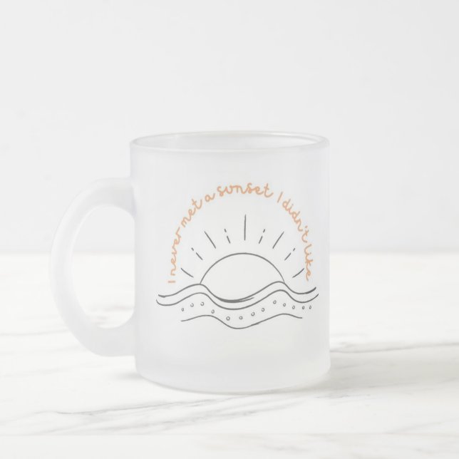 Caneca De Café Vidro Jateado Sunset Mug (Esquerda)