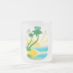 Caneca De Café Vidro Jateado Sunshine Holiday Mug