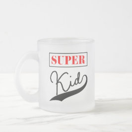 Caneca De Café Vidro Jateado Super Kid