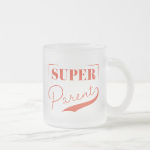 Caneca De Café Vidro Jateado Super Pai