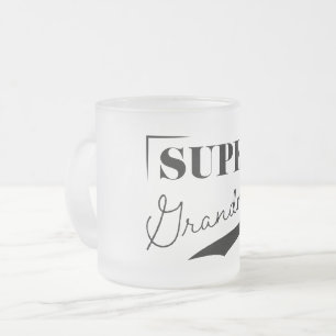 Caneca De Café Vidro Jateado Super vovó
