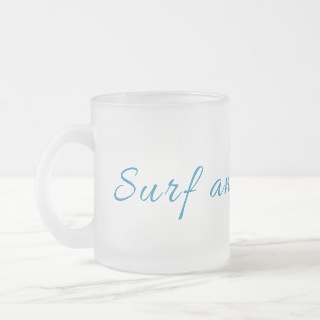 Caneca De Café Vidro Jateado Surf e deixar Surf (Esquerda)
