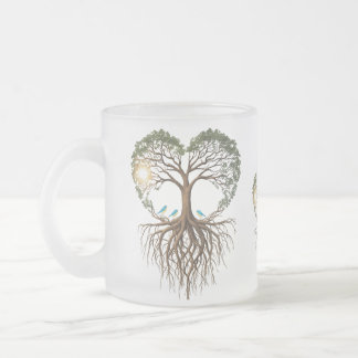 Caneca De Café Vidro Jateado Surreal Unconditional Love Frosted Glass Mug