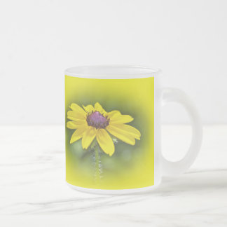 Caneca De Café Vidro Jateado Susan Wildflower de olhos negros