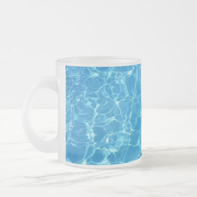 Caneca De Café Vidro Jateado “SwimmingPool " (Esquerda)