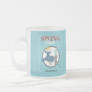 Caneca De Café Vidro Jateado Swing Dance
