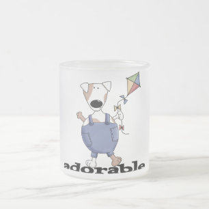 Caneca De Café Vidro Jateado T-shirt e presentes adoráveis do cão