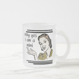 Caneca De Café Vidro Jateado T-shirt Mimi retros e presentes