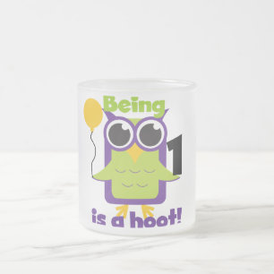 Caneca De Café Vidro Jateado T-shirts e primeiros aniversarios de Hoot Owl