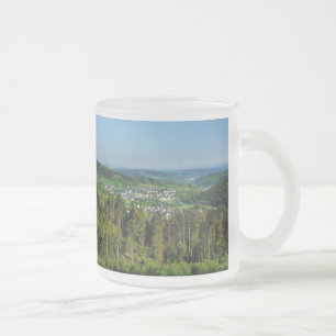 Caneca De Café Vidro Jateado Taça de vidro de paisagem no país de vencedor