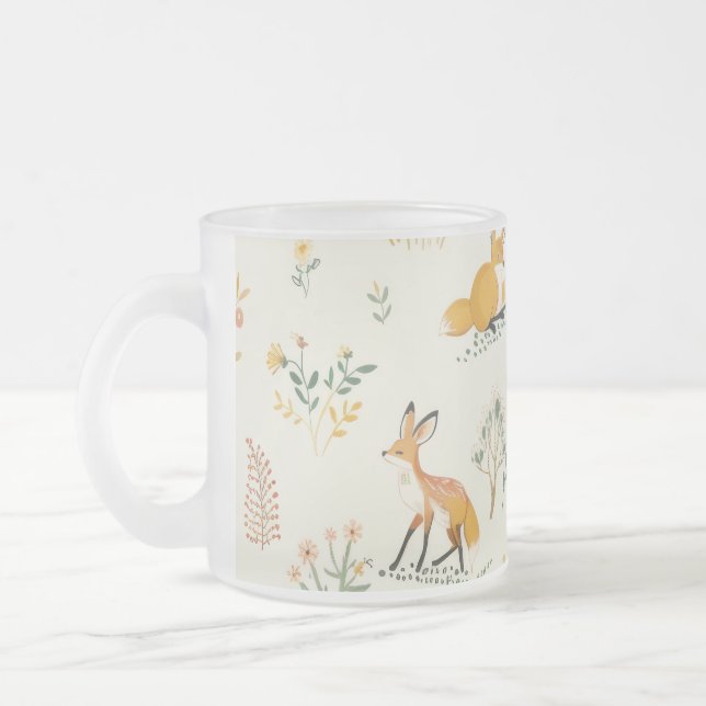 Caneca De Café Vidro Jateado "Taça de Vidro Foxy" (Esquerda)