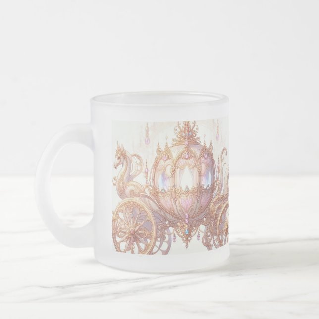 Caneca De Café Vidro Jateado Taza cristal esmerilado Princess  (Esquerda)