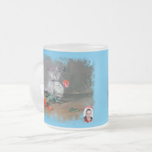 Caneca De Café Vidro Jateado Taza de Cristal Esmerilado Bodegón