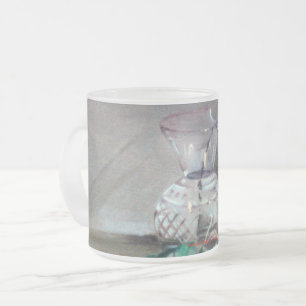Caneca De Café Vidro Jateado Taza de Cristal Esmerilado Bodegón