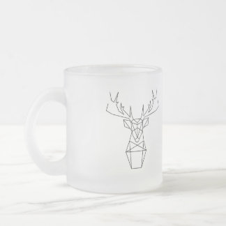 Caneca De Café Vidro Jateado Taza Venado
