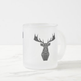 Caneca De Café Vidro Jateado Taza Venado