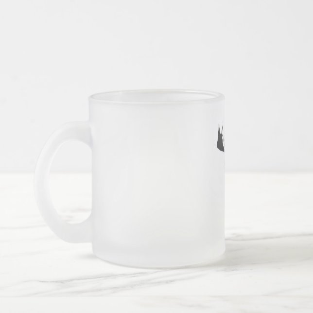 Caneca De Café Vidro Jateado Taza venado negro (Esquerda)